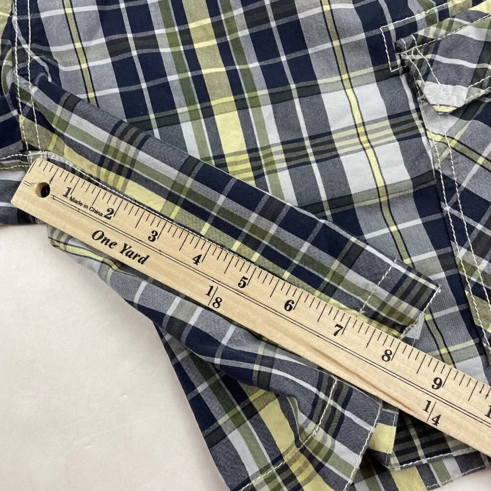 Nautica Boardshorts Swim Trunks Adult Mens 34 Blue Yellow Plaid Bathing Suit